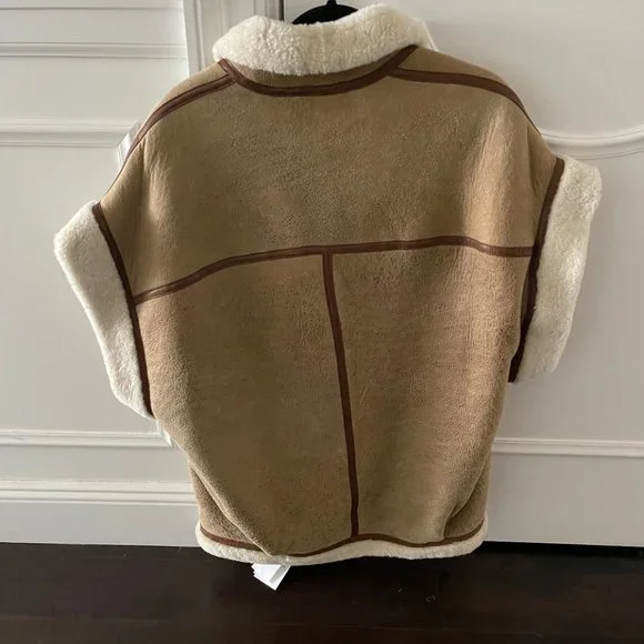 Isabel Marant Étoile Adelia Oversized Shearling Vest *NEW*